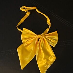 School Dresses for Girls Elegant Yellow Bow Necklace.